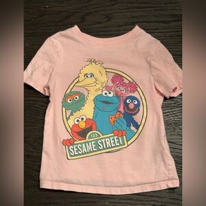 Sesame Street Light Pink Kids T-Shirt